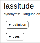 lassitude is in this book